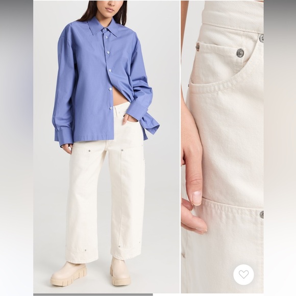 Redone shortie jeans in vintage white sz 29 - Picture 1 of 5